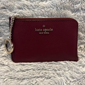 Kate Spade Darcy Medium L-Zip Card Holder in Blackberry Preserve - NWOT